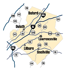Lawrenceville Georgia Map