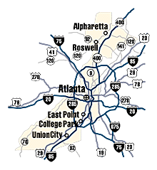 Roswell Georgia Map