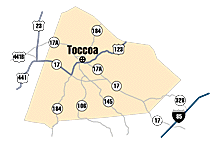 Toccoa Georgia Map