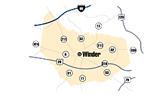 Winder Georgia Map